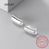 Real 925 Silver Smooth Surface Ear Cuff Clip on Earrings For Women Wedding Party Fine S925 Jewelry DA1794