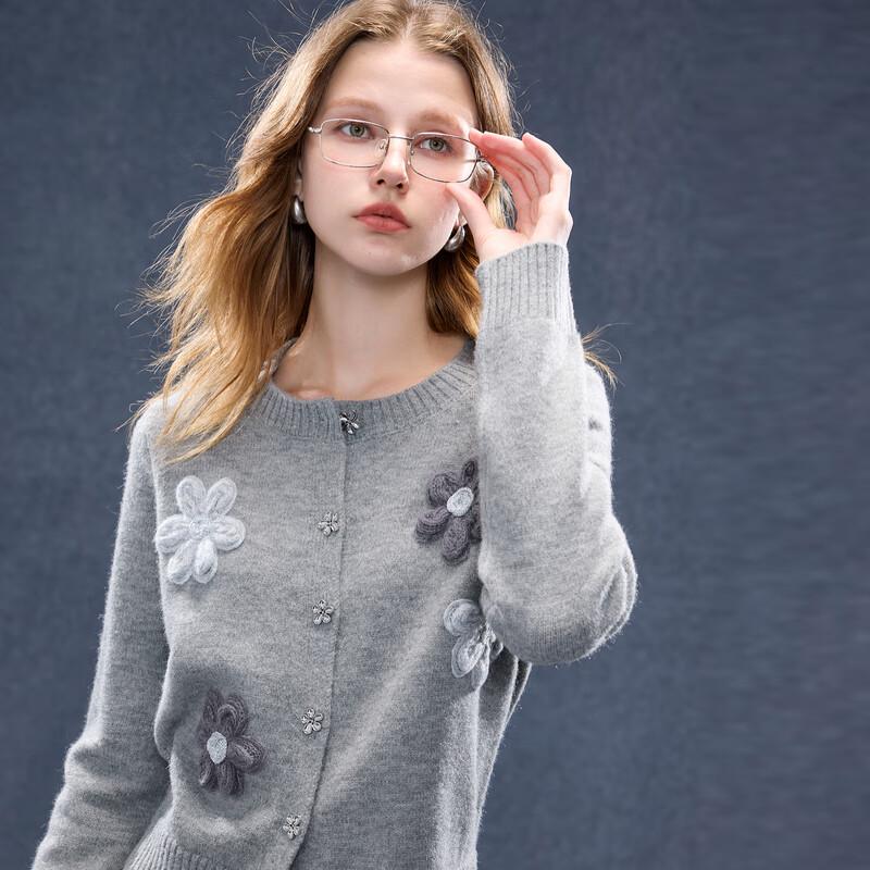 

Кардиган трикотажный Sancai 2025 Осенний цветочный S