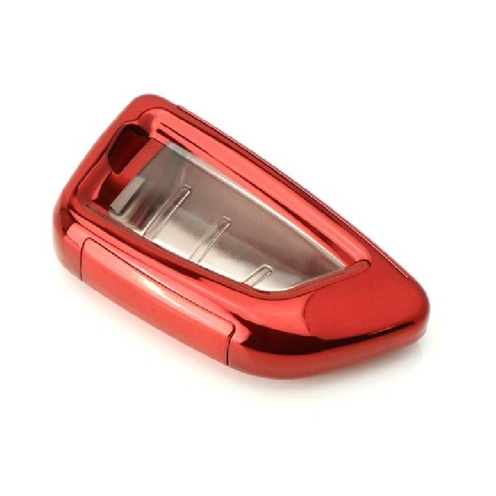 Red TPU Key Fob Cover w/ Button Cover Panel For BMW X1 X4 X5 X6 X7 5 7 Series