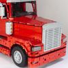 New US Semi Truck Head Model Trailer City Engineering Vehicle Container Truck Children's Toy Technology Building Blocks