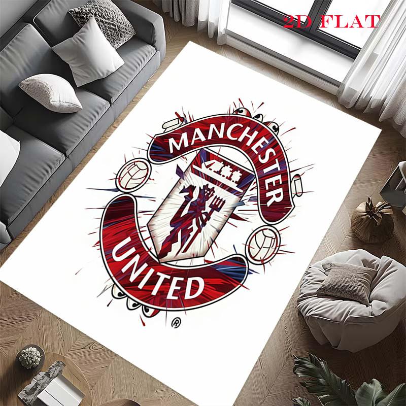 Man Utd Carpet Rug for Living Room Bedroom Home Sofa Decoration,Kids play Nonslip Floor Mat
