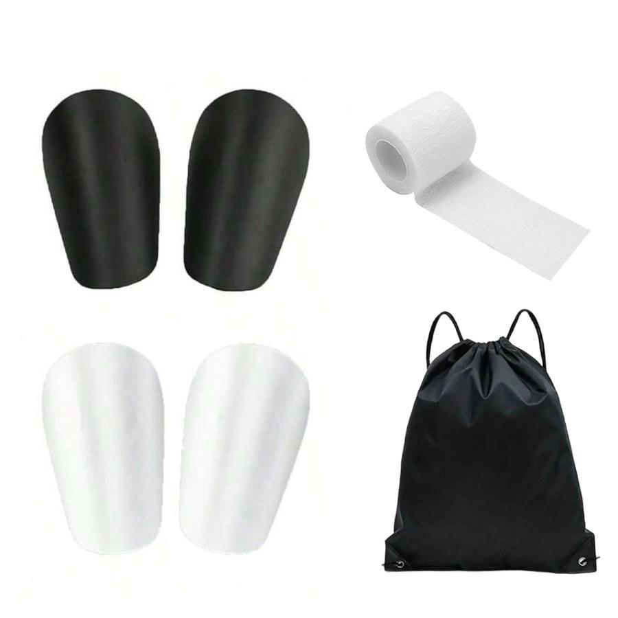 Портативный футбольный комбинированный набор: Мини-щитки для голени, Эластичный бинт, Сумка для мяча Adult чёрный