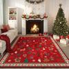 Home Red Christmas Rugs Soft Stain Resistant Modern Red Carpet Bedroom Rugs Dining Room Living Room Vintage Soft  Area Washable