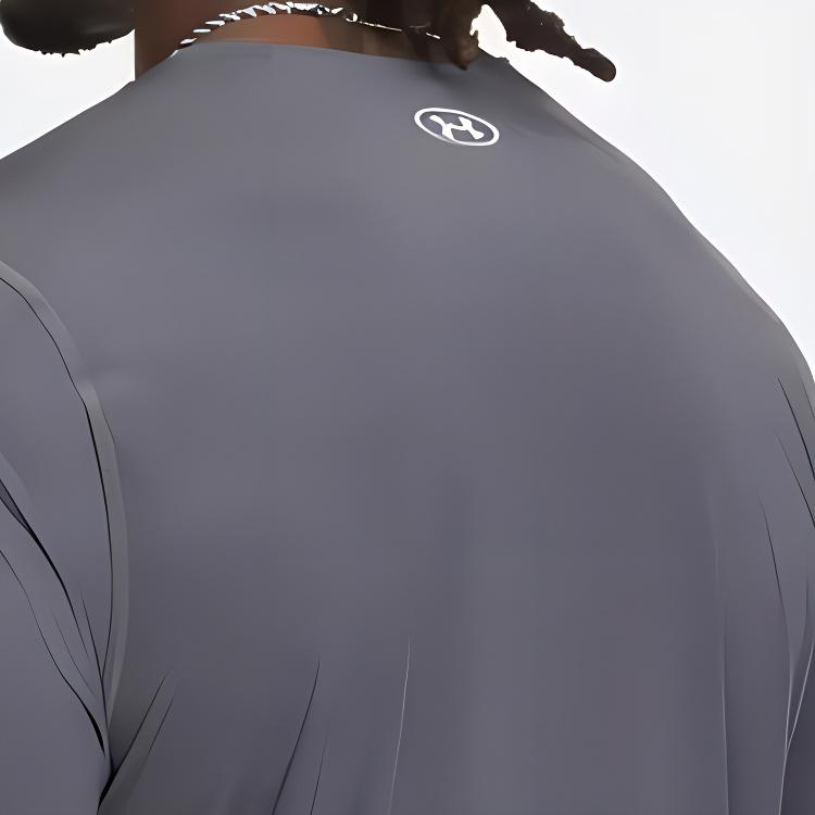 Under Armour HeatGear Comfortable Fashionable Simple Versatile Short Sleeve T-Shirt Men Tops Gray 6000939-025