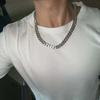 Luxury Silver-plated Neck Chain Metal Exaggerated Men Necklace 10MM Twists Necklace  Birthday Gifts