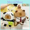 Adorable Ins Capybara Panda Cartoon Backpack With Plush Details For Girls And Boys