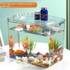 Transparent Square Fish Tank High Quality Plastic Goldfish Tank Aquarium Betta Fish Breeding Box Aquariums Table Decoration