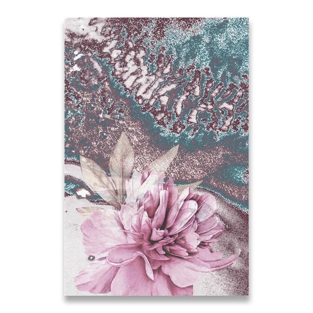 Absztrakt festmény virág poszter skandináv dekoráció plakátok és nyomatok Kezdőlap Fali művészet Virágok dekoratív képek keret nélkül