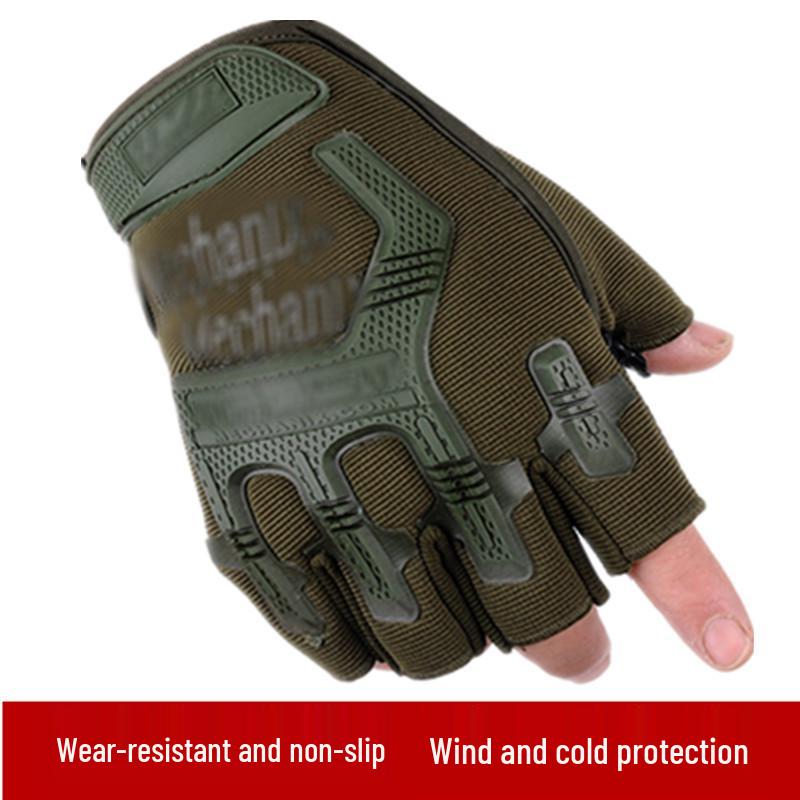 Men's Tactical Half-Finger Gloves: Non-Slip, Wear-Resistant, Anti-Scratch, Breathable for Outdoor Sports and Cycling