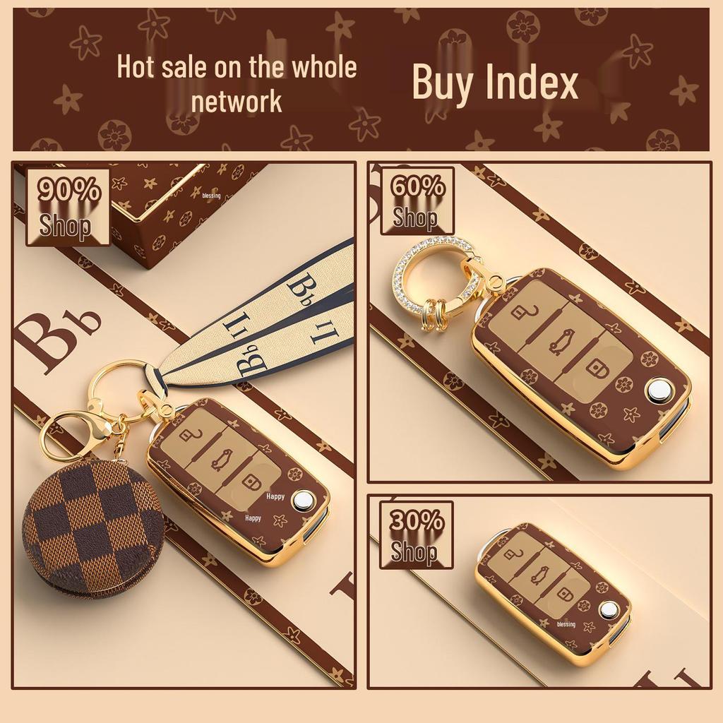 Módní kryt na klíčenku pro Volkswagen Polo, Golf, T-Cross, Tayron, Passat, CC, Sagitar