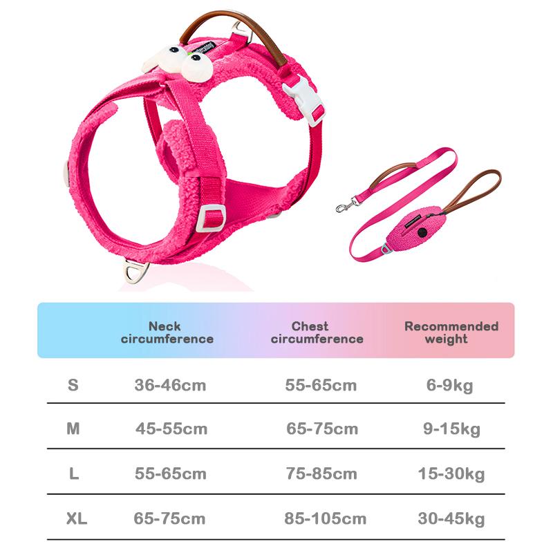 Adjustable Pet Leash Vest Style Dog Chest Harness Large Dog Chest and Back With Traction Rope Set For Large Dog Outdoor Supplies