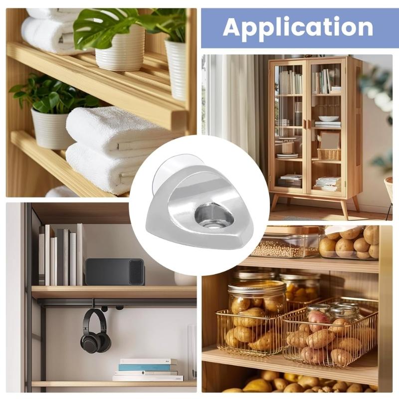 10er-Pack Dekoratives Metallschrank-Stützblech Rostfreie Regalwinkel für die Installation von Heimmöbeln