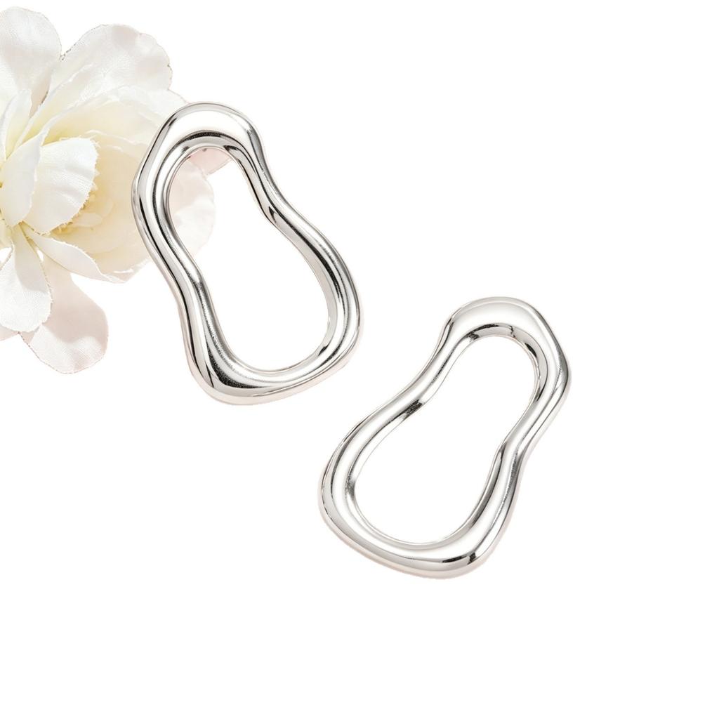 Personalized Metal Irregular Geometric Hollow Earrings, Simple Temperament Cold Wind Earrings