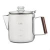 Coffee Pot with WoodLook Handle HeatInsulating Stainless Steel Portable for Camping,
