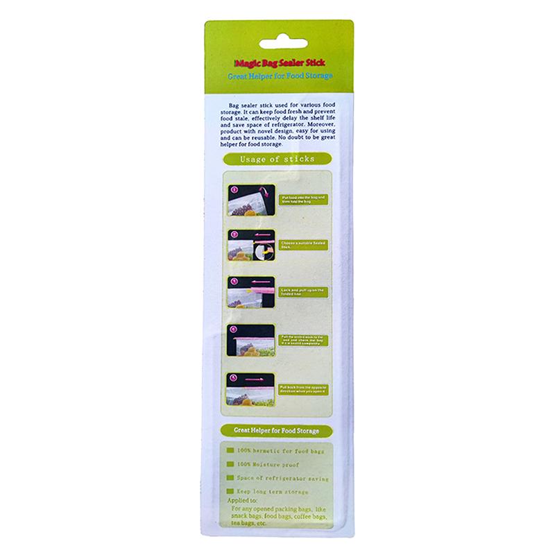 Plastic Bag Clip Seal Stick Storage Bag Househoud Sealer Clamp Snack Rod Clip