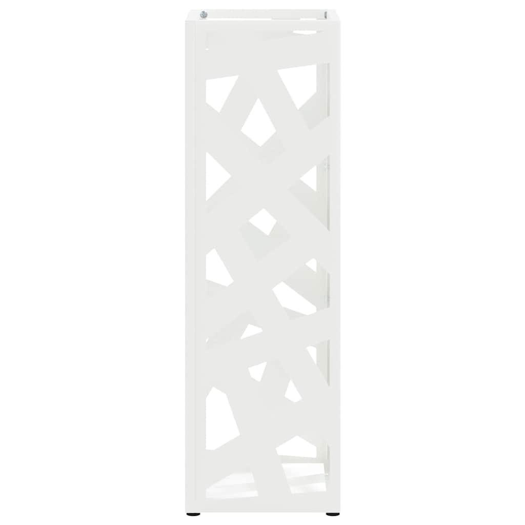 Umbrella Stand with Storage White 15.5 X 15.5 X 49 Cm Metal