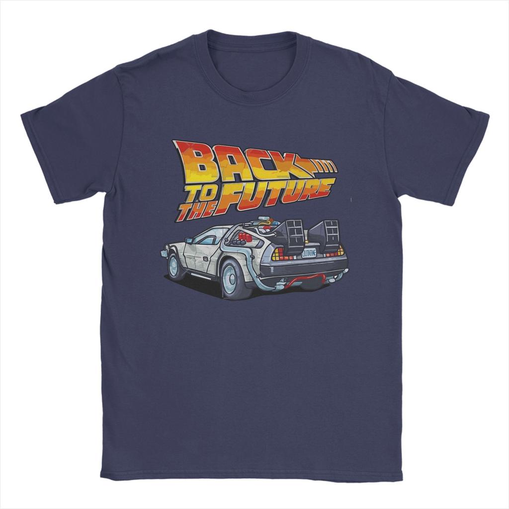 Back To the Future T Shirts DMC DeLorean Cotton Tops Beach Classic Short Sleeves T Shirt O Neck Harajuku Custom Logo Tshirt