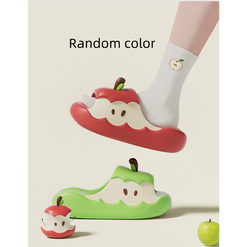 Original Small Apple Slippers Original Couple Summer Home Cute Thick Bottom Dormitory Sandals External Wear