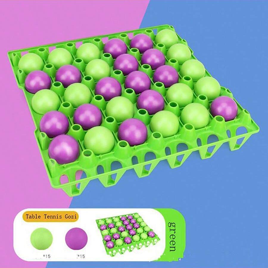 

Ping Pong Tic-Tac-Toe Game - Fun Parent-Child Interactive Toy, Party Challenge with Ball & Egg Tray! світло-жовтого кольору