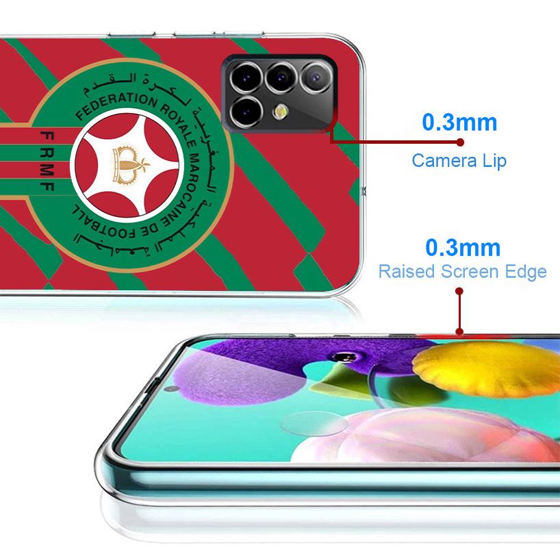 Morocco Flag Phnoe Case for Samsung Galaxy A17 A37 A57 A16 A26 A36 A56 A15 A14 A13 A55 A54 A53 A35 A34 A33 A25 A24 A23 A52 Galax