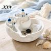 Dekorative Aufbewahrungsschale Muschelschale, Schreibtischschale, Exquisites Griechisches Kleines Schälchen Insel-Charme für Schlüssel Schmuck Münzen Mediterran Stil Schale