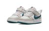 Nike Court Borough Abrasion Resistant Low top Skateboard Shoes Gray White Green Infant And Toddler BQ5453-017