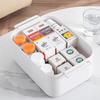 Multilayer Medicines Organizers Box With Clear Lid Large Capacity Portable Storage For Household Emergency Use