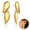 Stainless Steel Earrings Plated with 14K Gold Hanging Jewelry