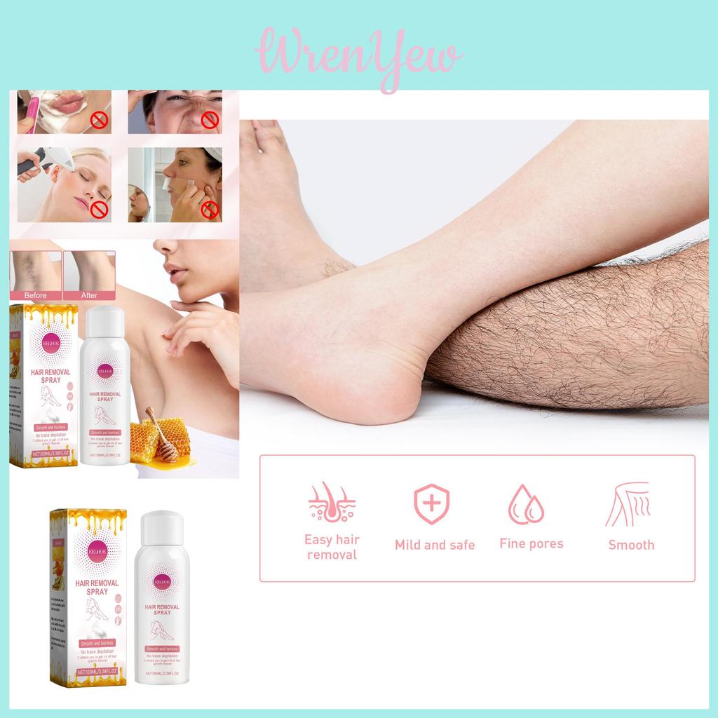 Eelhoe Honey Hair Removal Spray Gentle Formula For Underarm Soft Smooth Skin