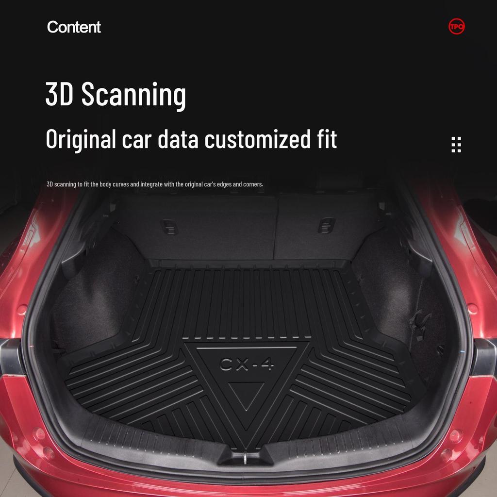 Mazda CX4 Trunk Mat Interior Decor: TPE Waterproof Rear Accessories
