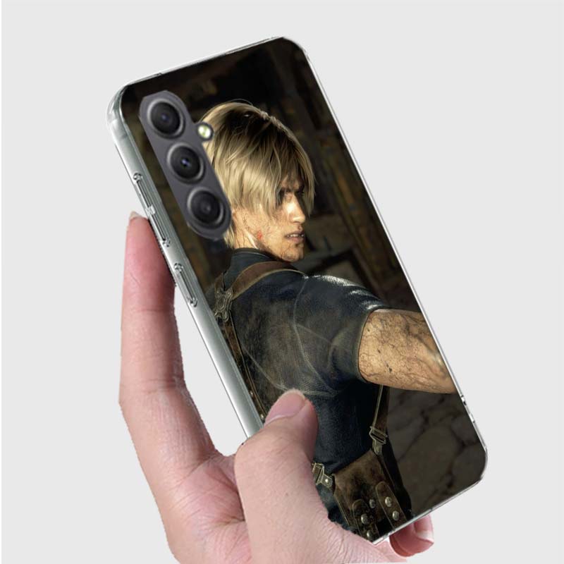 Leon Kennedy Resident Evil 4 Phone For Samsung A15 A25 A35 A55 A71 A51 Galaxy S9 S8 S10E A41 A31 A11 M12 M32 M30S M51 M52 J8 J6