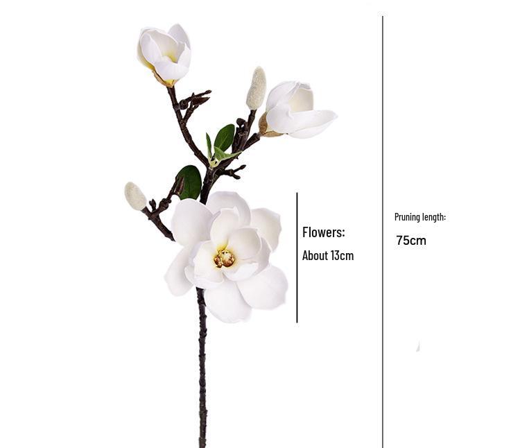 New Chinese Style Magnolia & Orchid Artificial Flower - 3 Head Arrangement for Home Decoration