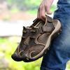 Men's Fashion Casual Sandals Outdoor Leather Summer Beach Shoes Wading Shoes 38-48