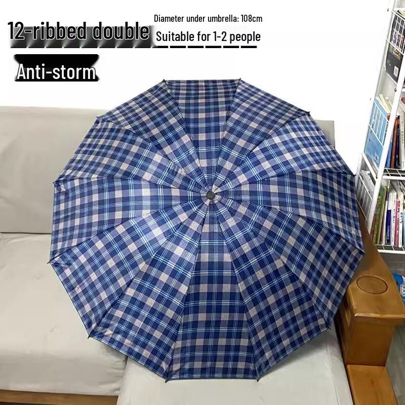Xihe Large Reinforced 10-Rib Windproof Folding Umbrella