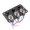 Car Power Distribution Switch Panel Fuses Holder Socket Toggle Indicator Buttons