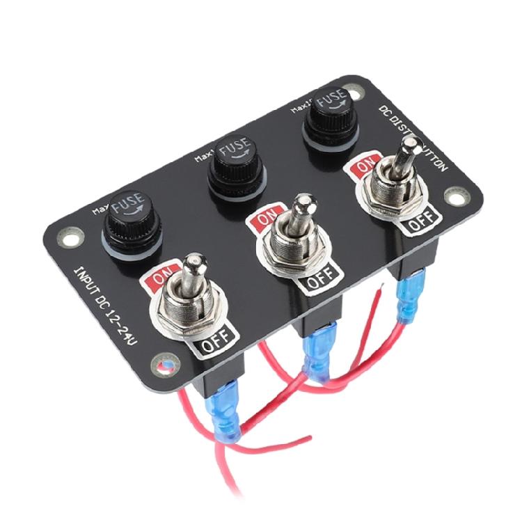

10A 3 Gang Switch Panel Fuses Box Power Socket for Car Truck Marine Ship 12V-24V 1