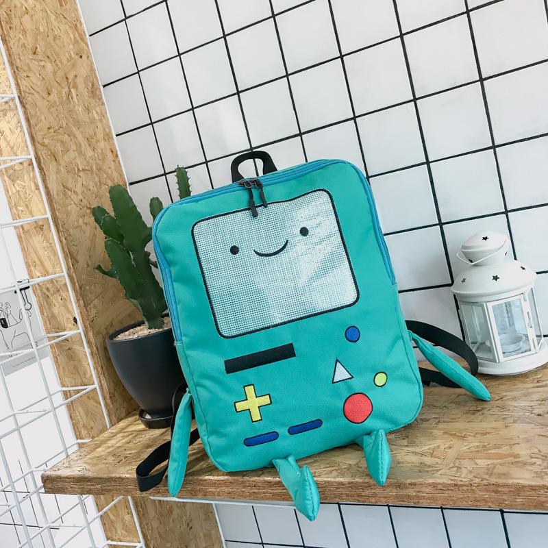 Japan and Korea cute cartoon cute adventure time backpack soft girl two-dimensional funny personality three-dimensional student schoolbag