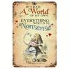 Vintage Alice Wonderland Movie Metal Tin Sign Rustic Wall Decor Home Pub Bar