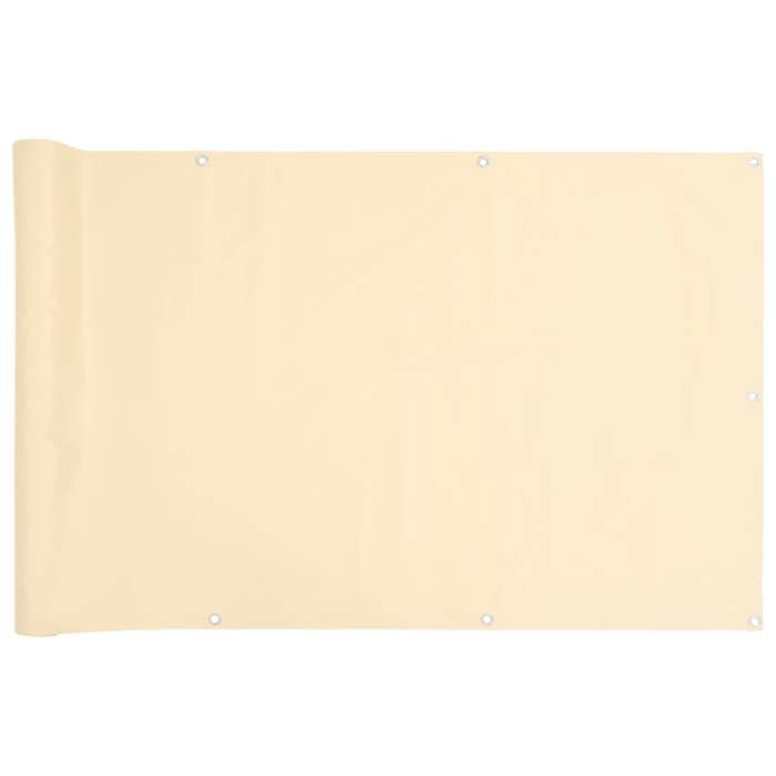VidaXL Écran d'intimité de balcon crème 300x90 cm PVC, rouleau de clôture, bande de clôture, écran de clôture d'intimité 4005444
