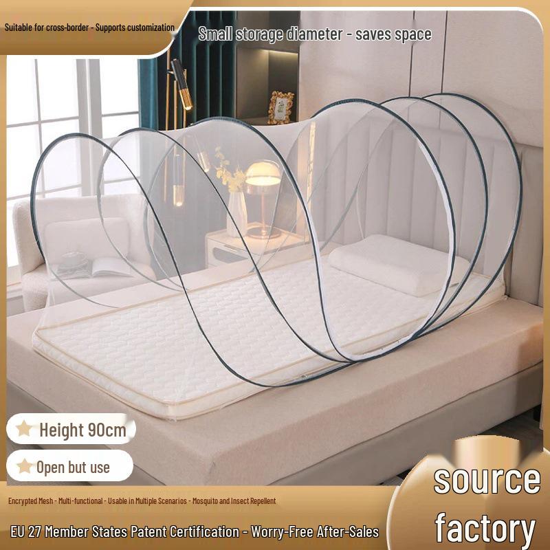 Portable Outdoor Mosquito Net Tent - No Installation, Mongolian Yurt Style, Insect Protection for Europe and America.