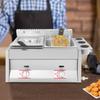 6L Gas Deep Fryer with Basket and Lid Stainless Steel Commercial Dual Tank Deep Fryer 50-380°C Used To Fry French Fries, Chicken