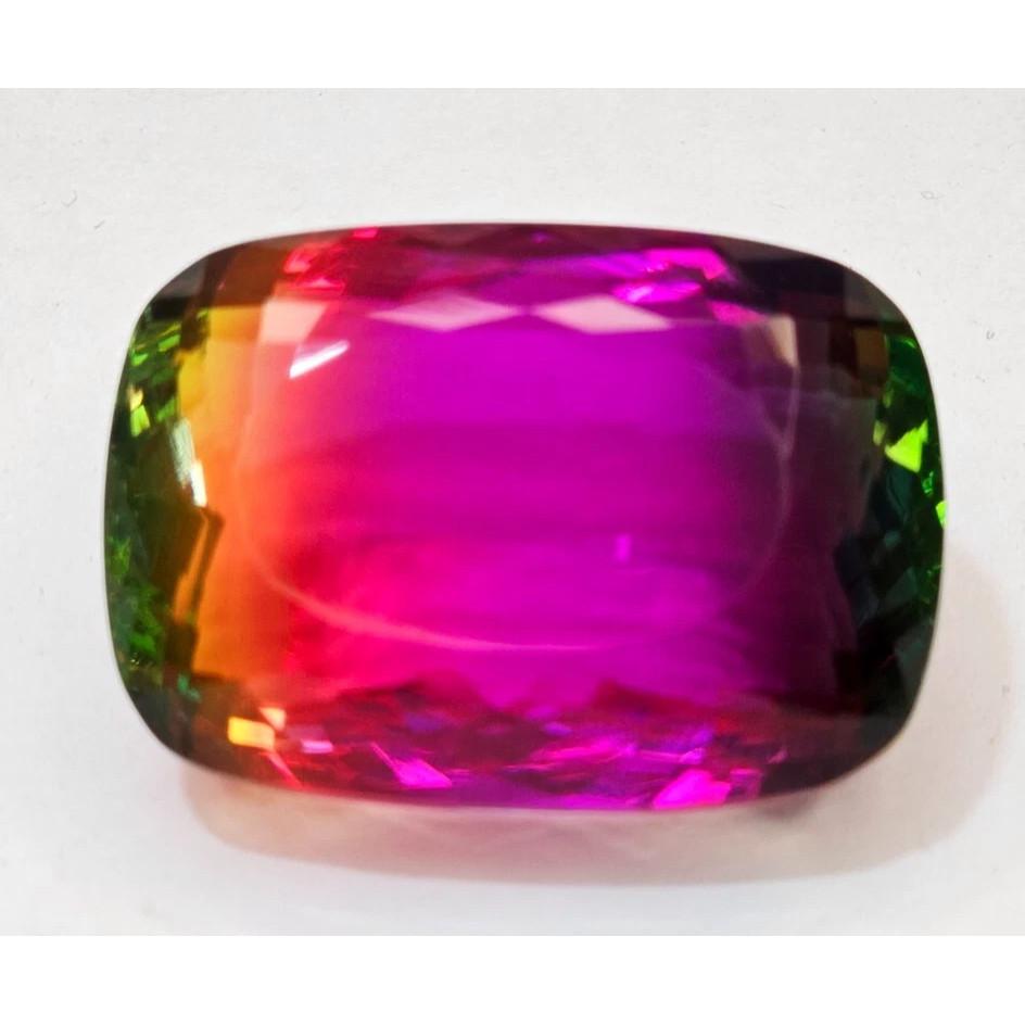 Stunning Natural Bi-Color Ametrine 80+ Ct Cushion Cut Certified Loose Gemstone
