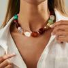 Collana Choker Ingemark Bohemien Colorata con Perle Finte in Resina e Perline per Donna Vintage Regolabile Collana per Clavicola Nuovi Gioielli