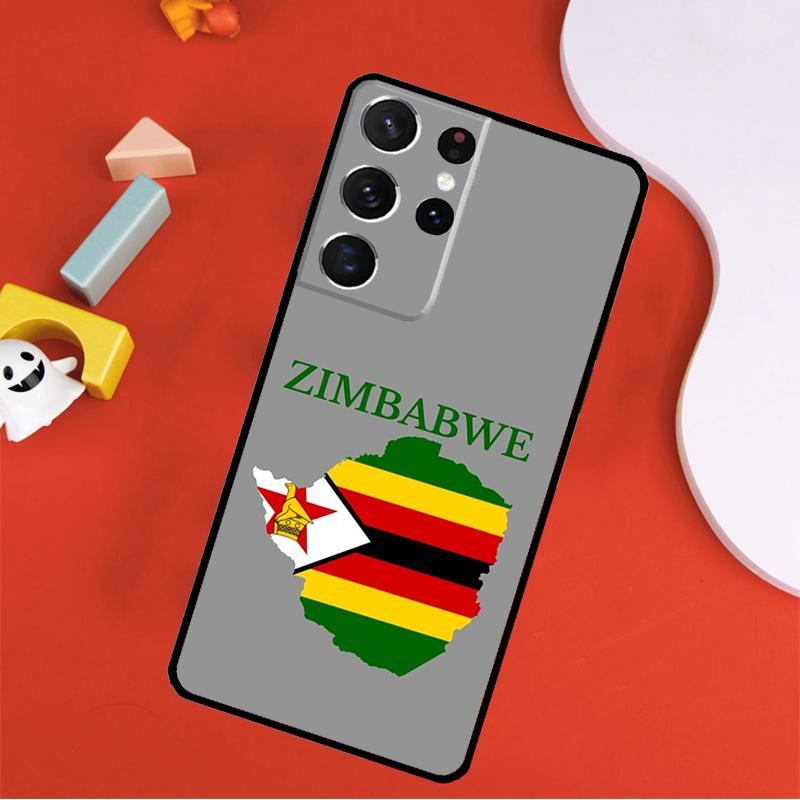 Zimbabwe Flag Phone Case For Samsung Galaxy S25 Ultra S24 Ultra S9 S10 S20 S21 S22 S24 Plus S23 FE Cover