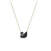 Swarovski [official Product Gift Bag] Rose Gold Black Necklace