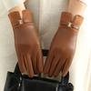 Suede Gloves Winter Women's Soft Leather Velvet Touch Screen Windproof Warm Cycling Non-slip Touch Screen Gloves