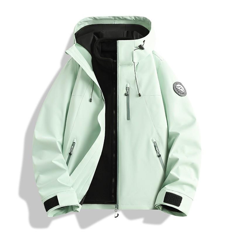 3-in-1 Waterproof Windproof Hiking Jacket With Fleece Liner Men Women Outdoor Mountain Trekking Travel Winter