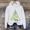 Ladies' Christmas Printed Casual Long Sleeved Round Neck Sports Hoodie Top