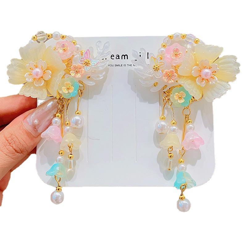 Ancient Style Tassel Hanfu Hair Accessories for Women & Girls - Chinese Princess Hair Clips
