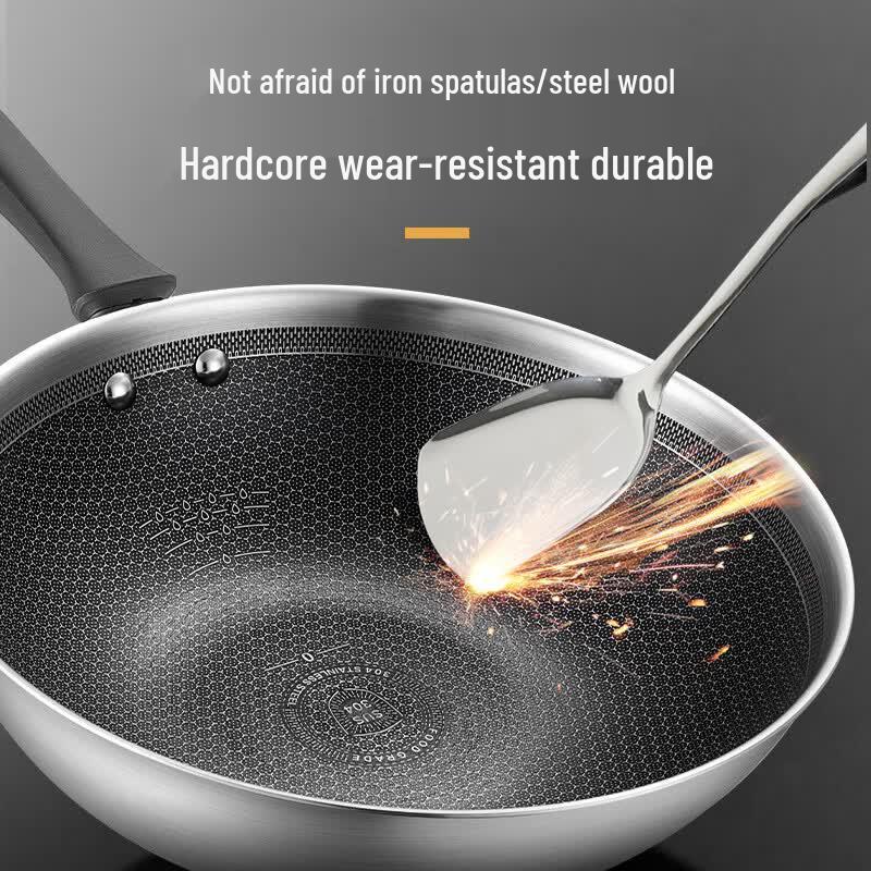 ASD 304 Stainless Steel Honeycomb Non-stick Wok 30cm